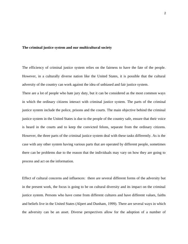 The Criminal Justice System and Our Multicultural Society_2