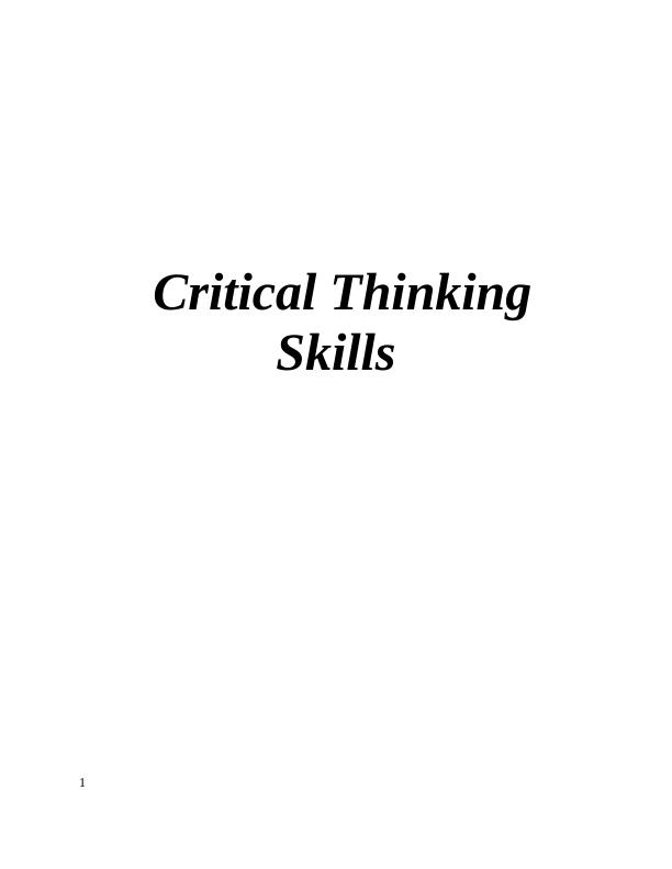 critical thinking and decision making pdf