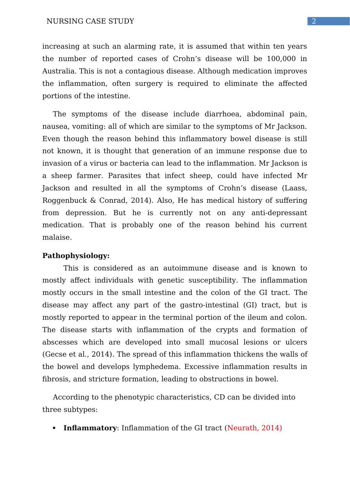 nursing case study crohn's disease