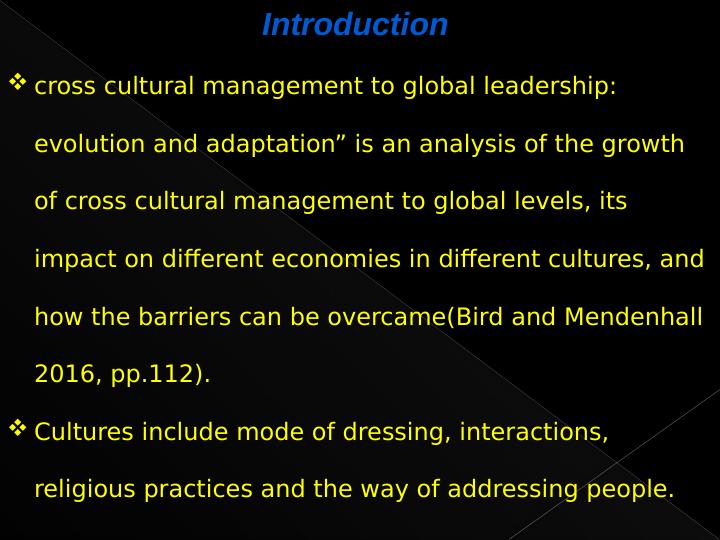 Cross-Cultural Management: Evolution, Categories, And Importance