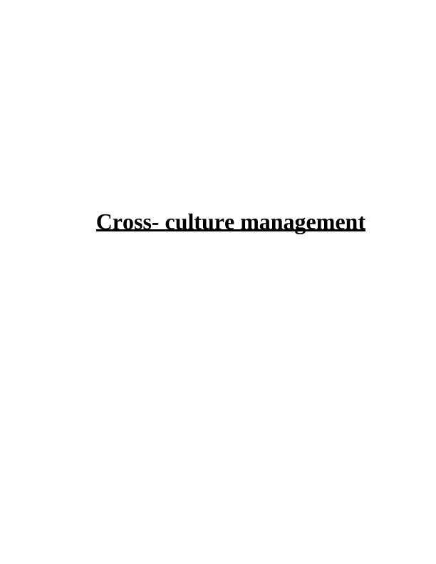 Cross Cultural Management - Media Report_1