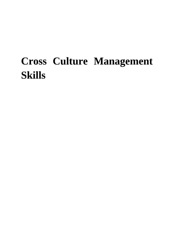 Cross Cultural Management Strategies For Minor Food Hotel Expansion