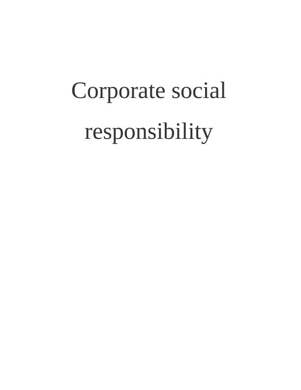 Corporate Social Responsibility (CSR) and its Impact on Amazon's ...