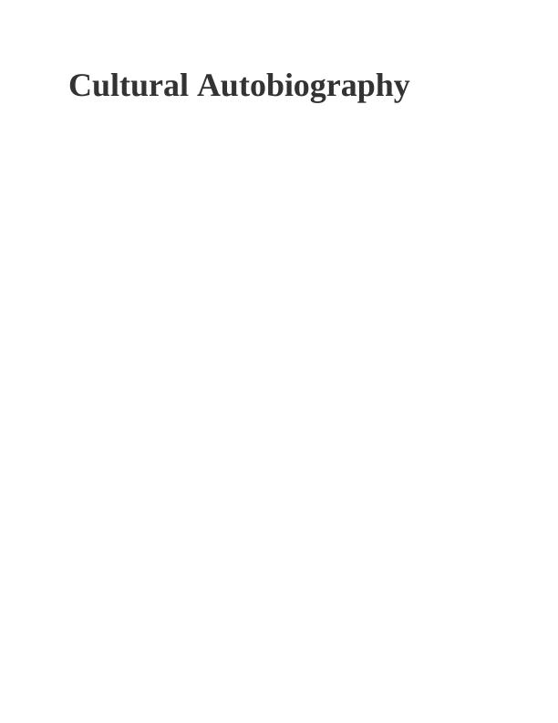 cultural autobiography essay