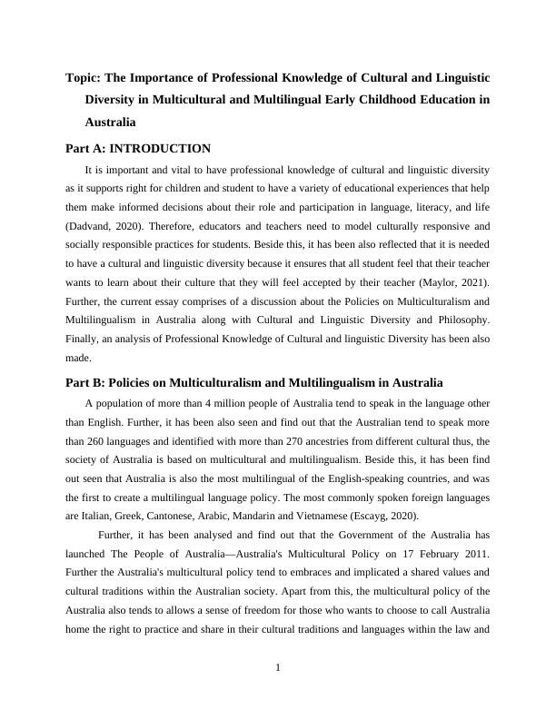 Professional Knowledge of Cultural and Linguistic Diversity in Early Childhood Education in Australia_3