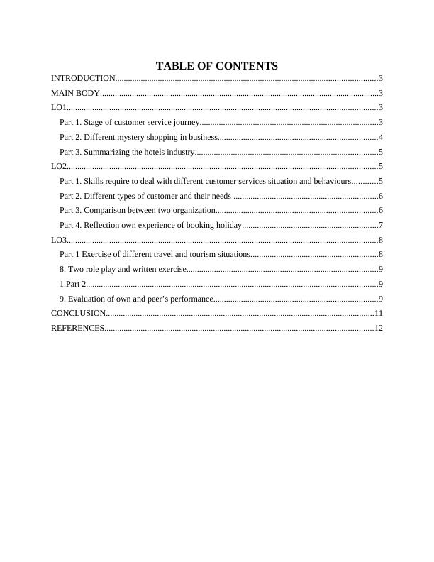 Customer Service Journey and Skills in Travel and Tourism Industry