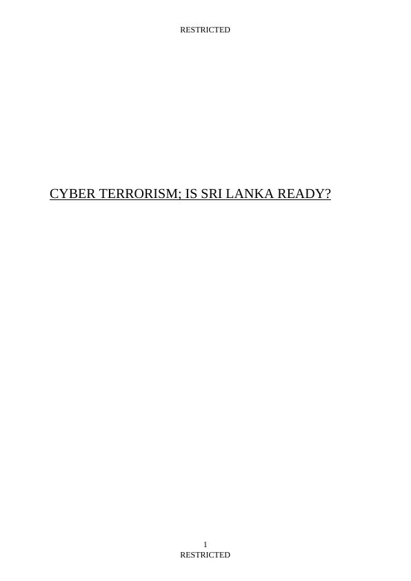 Cyber Terrorism: Is Sri Lanka Ready?_1
