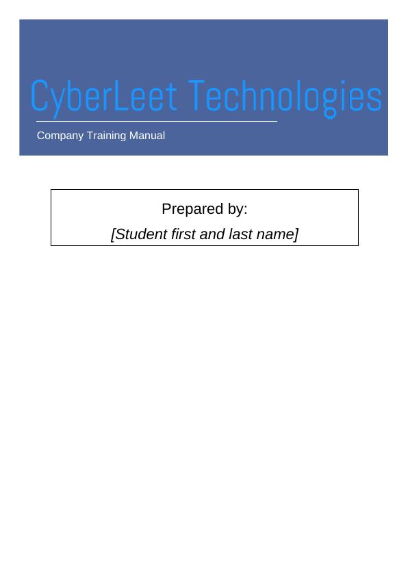 CyberLeet Training Manual: Cybersecurity Policies_2