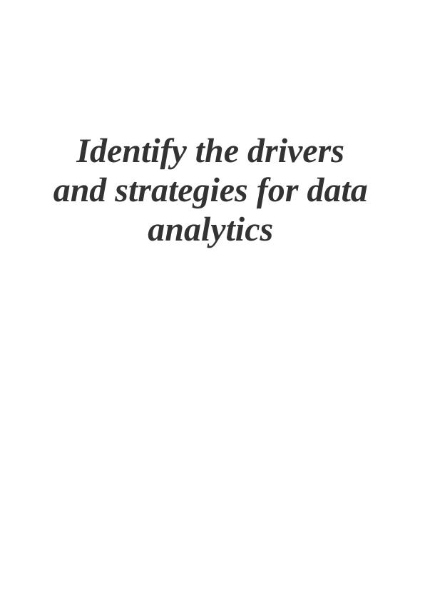 Drivers and Strategies for Data Analytics_1