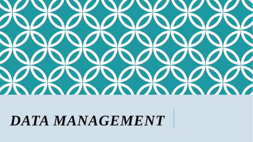 Data Management Types of Data, Market Research, Information Capture