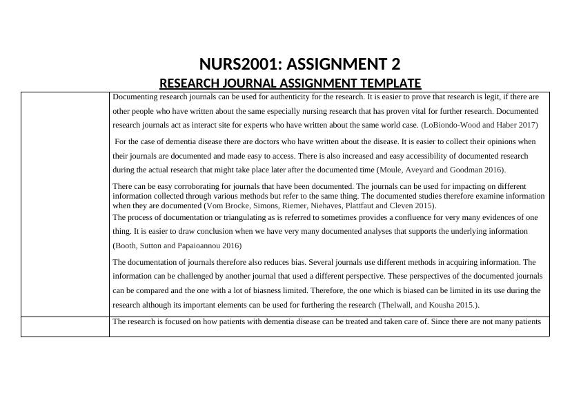 nursing dissertation topics dementia