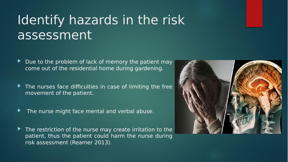 Hazards in Risk Assessment of a Patient with Dementia in Residential Home - Desklib_4