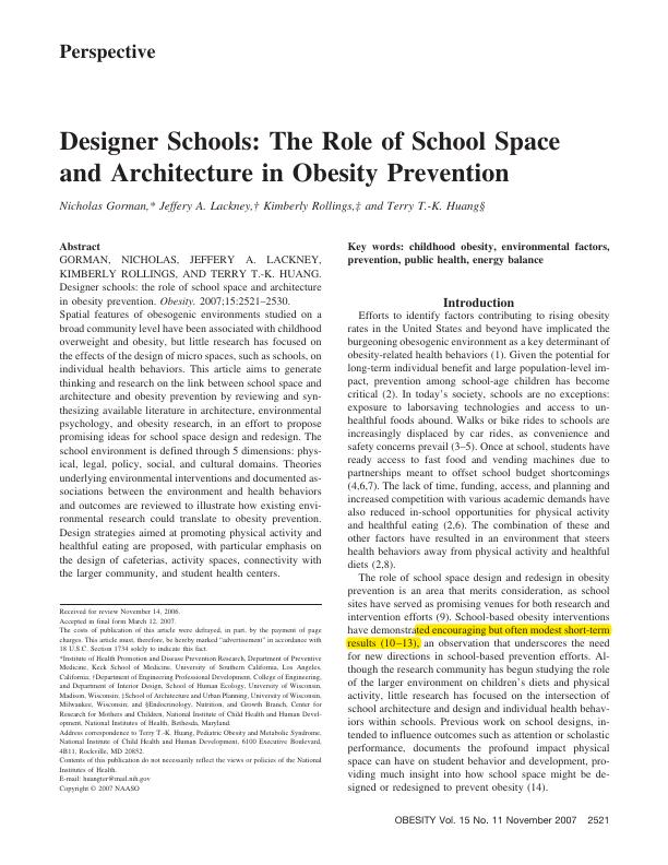 Designer Schools: The Role of School Space and Architecture in Obesity Prevention._1