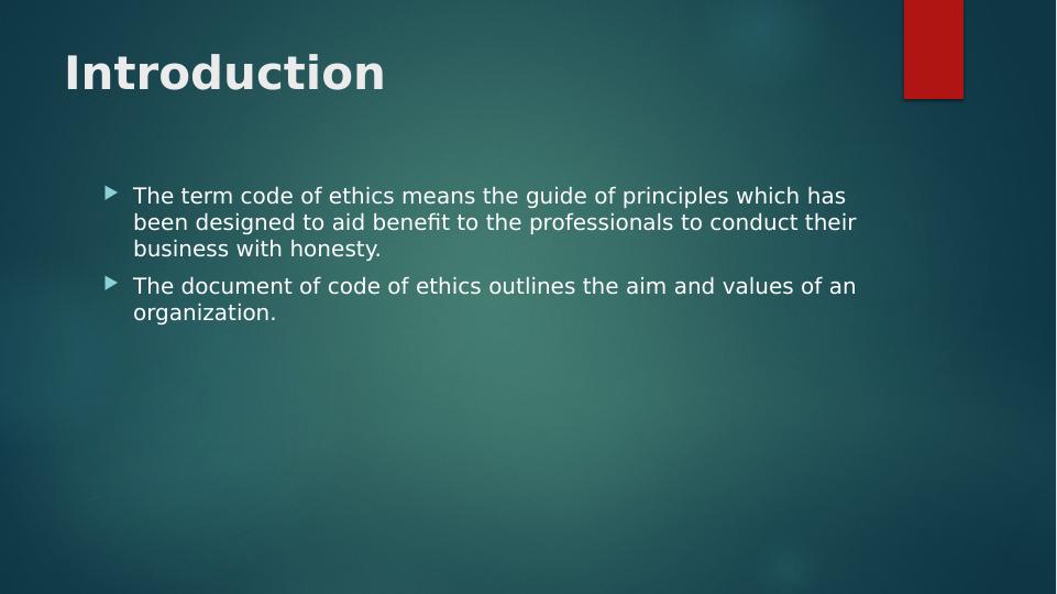 Designing a Code of Ethics for BHP Billiton Ltd | Desklib