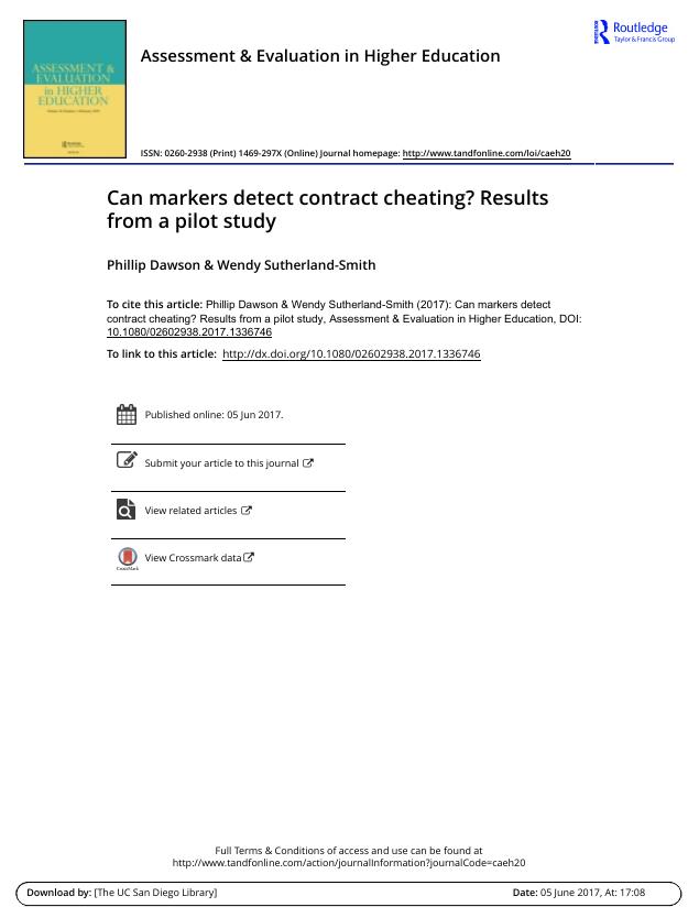 Can markers detect contract cheating? Results from a pilot study_1