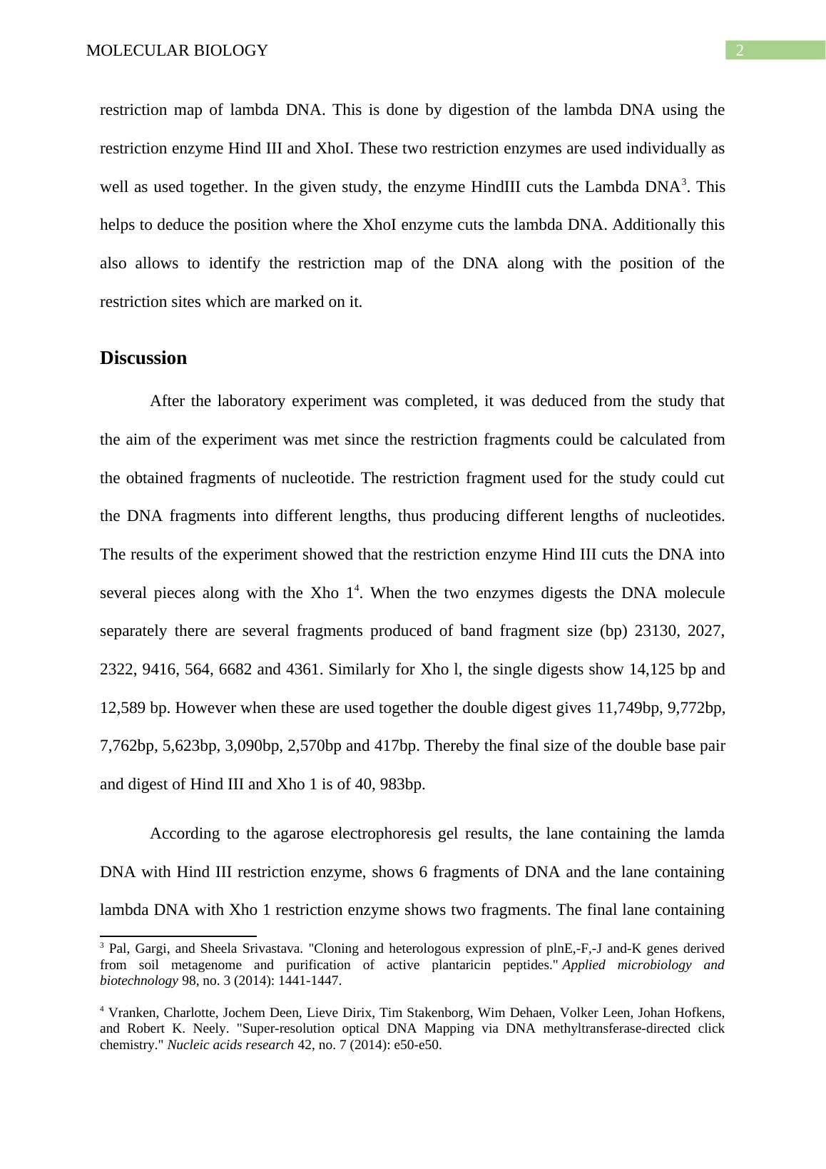 Restriction Map Of Lambda DNA Using Hind III And XhoI   Determination Restriction Map Lambda Dna Hind Iii Xhoi Page 3 