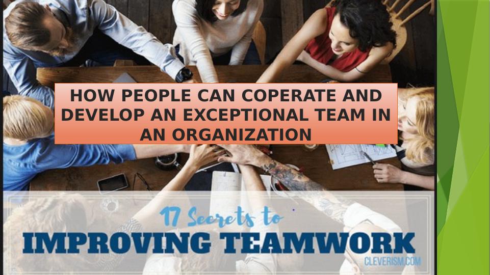 Developing an Exceptional Team in an Organization: Importance of ...