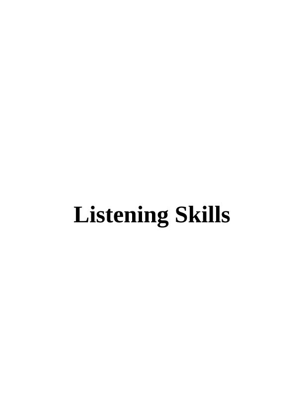 Developing Active Listening Skills for Students at University