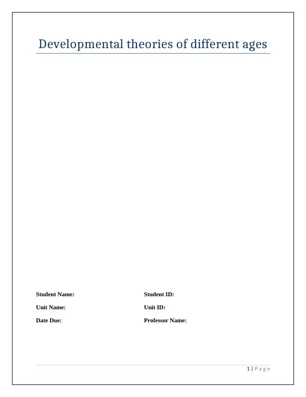 Developmental Theories of Different Ages_1
