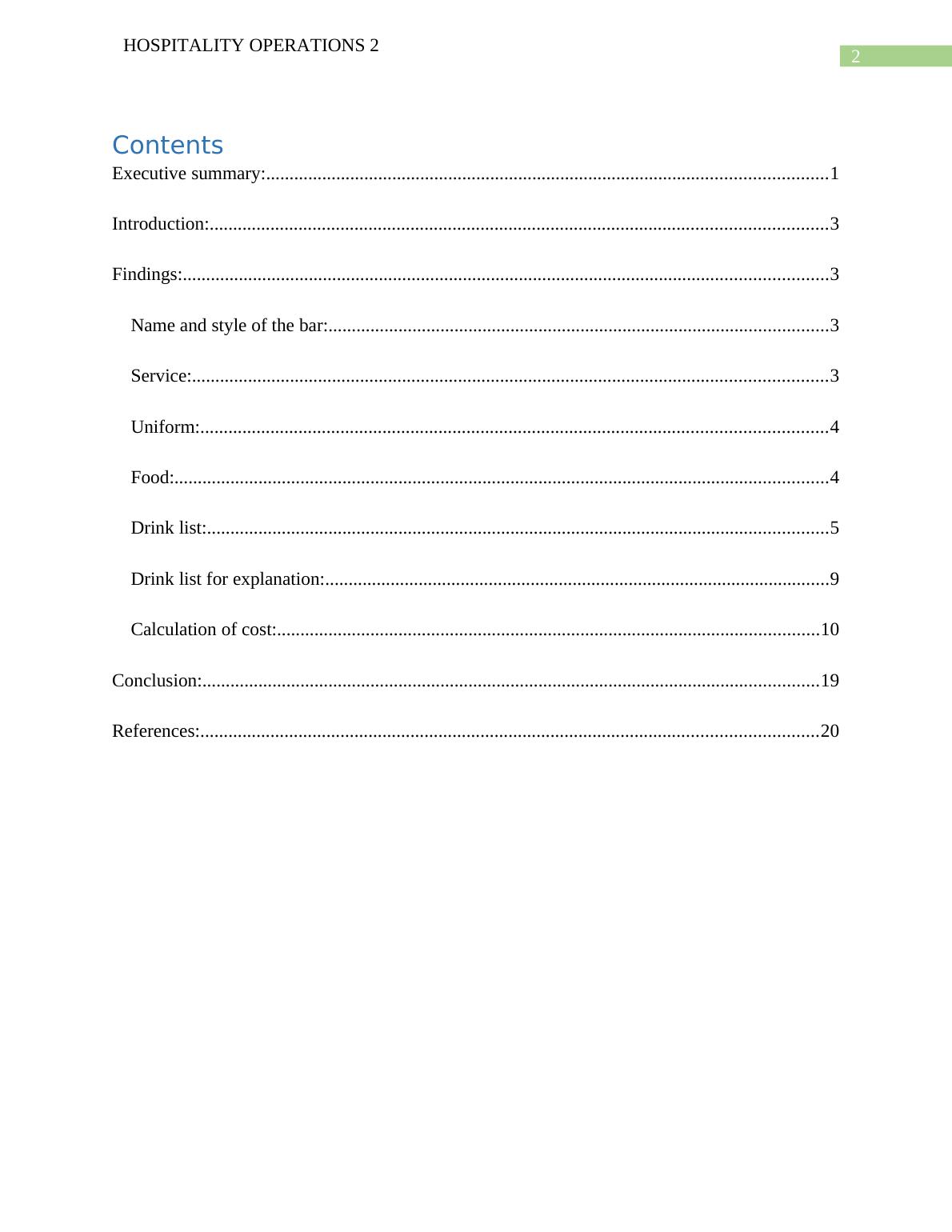 Operations of Diamond Bar in Sydney, Australia Desklib
