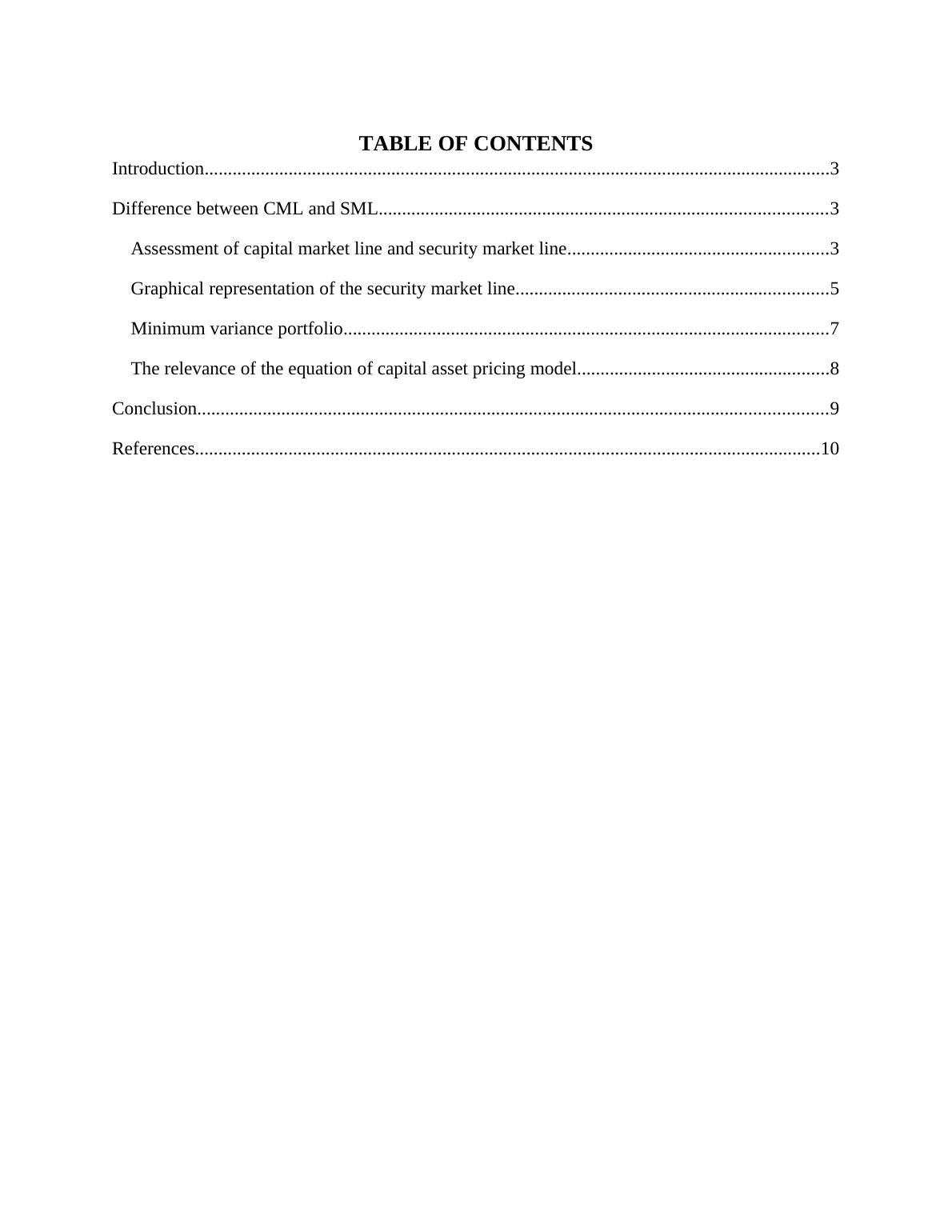 Difference between CML and SML in Capital Asset Pricing Model - Desklib