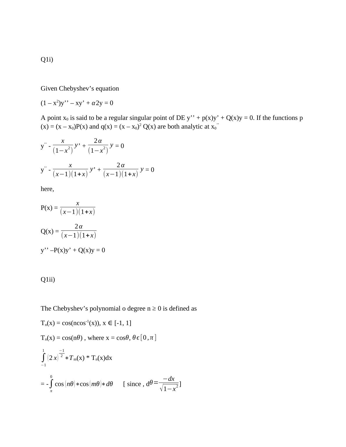 Differential Equations With Boundary Conditions - Desklib