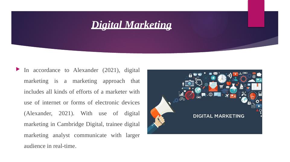 Digital Marketing Analyst Comparative Analysis, Key Consumer Trends