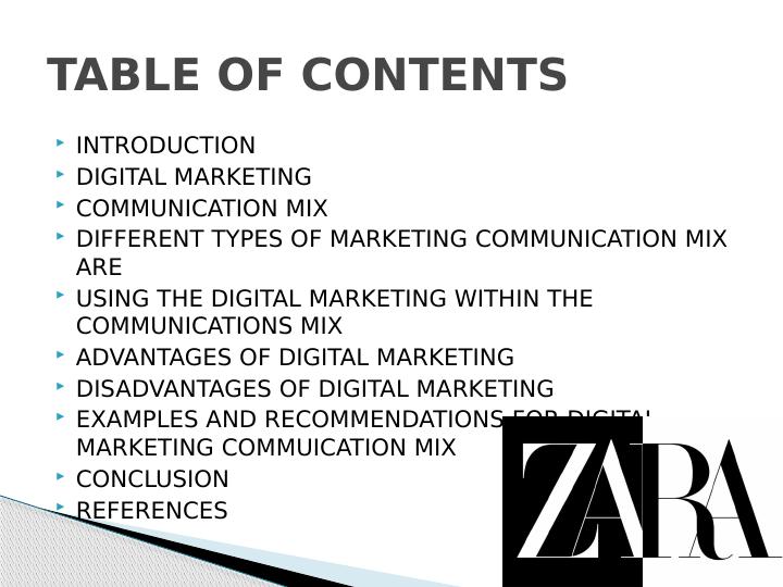 Use of Digital Marketing in a Specific Communications Strategy - Zara_2