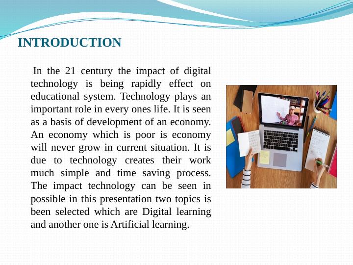 impact of digital technology on education research paper