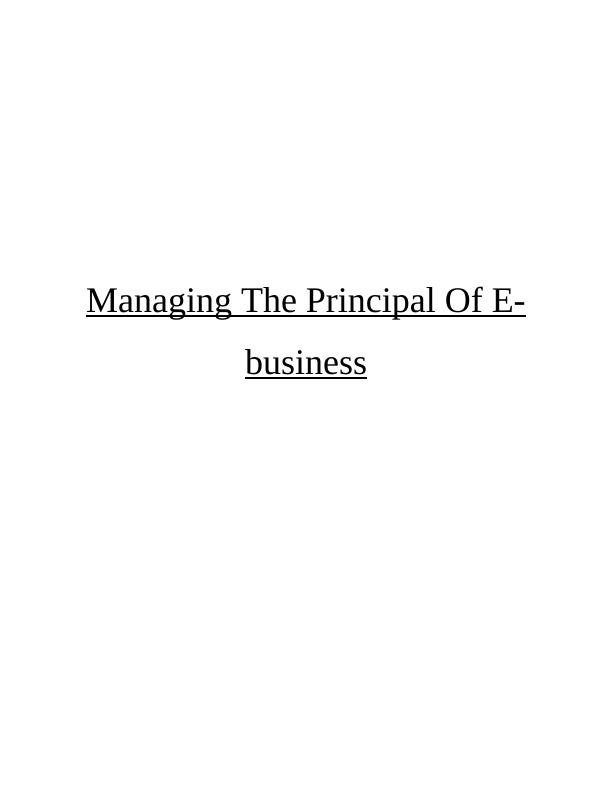 Managing the Principal of eBusiness_1
