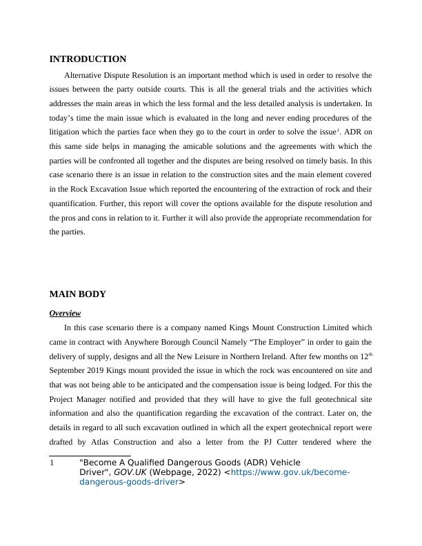 Dispute Resolution in Construction Law Options and
