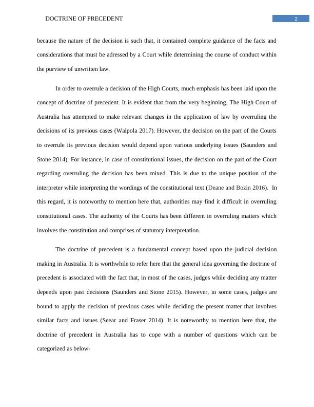 Doctrine of Precedent in Australian Law: A Case Study_3