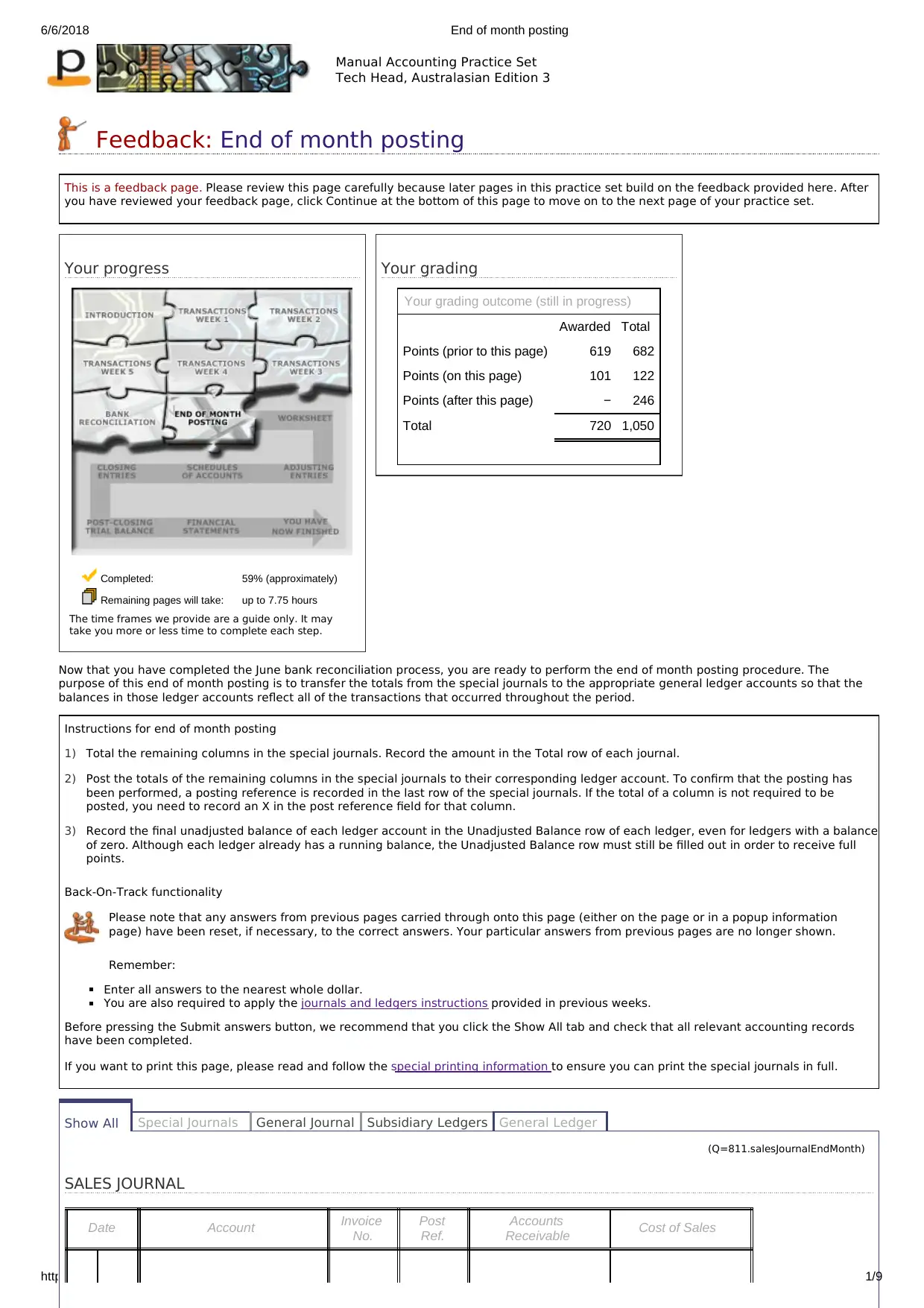 Manual Accounting Practice: End of Month Posting Guide