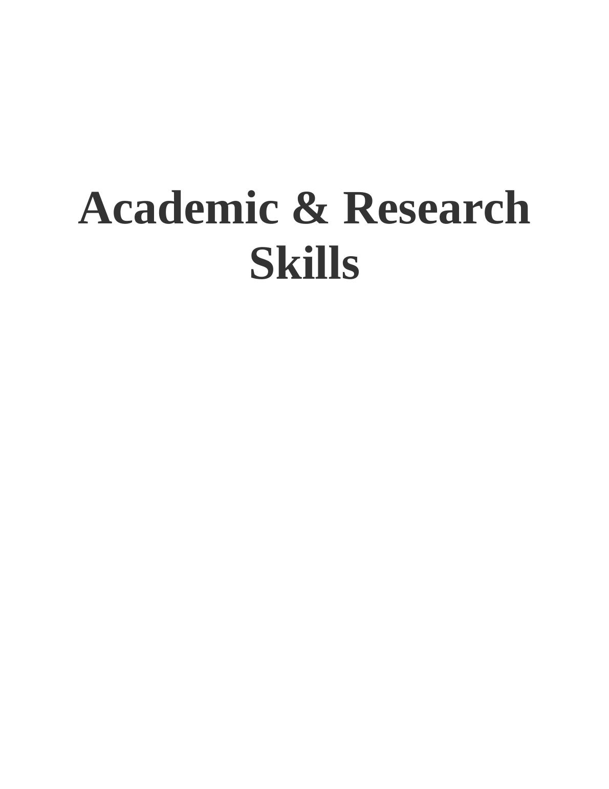 reflection on research skills