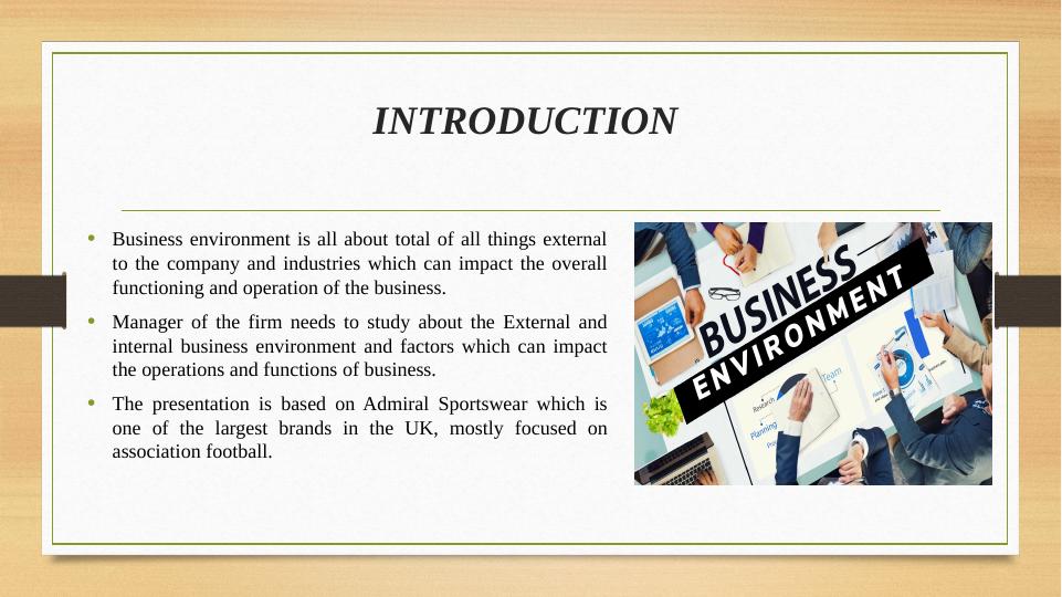 Business and the Business Environment: A Case Study of Admiral Sportswear_2