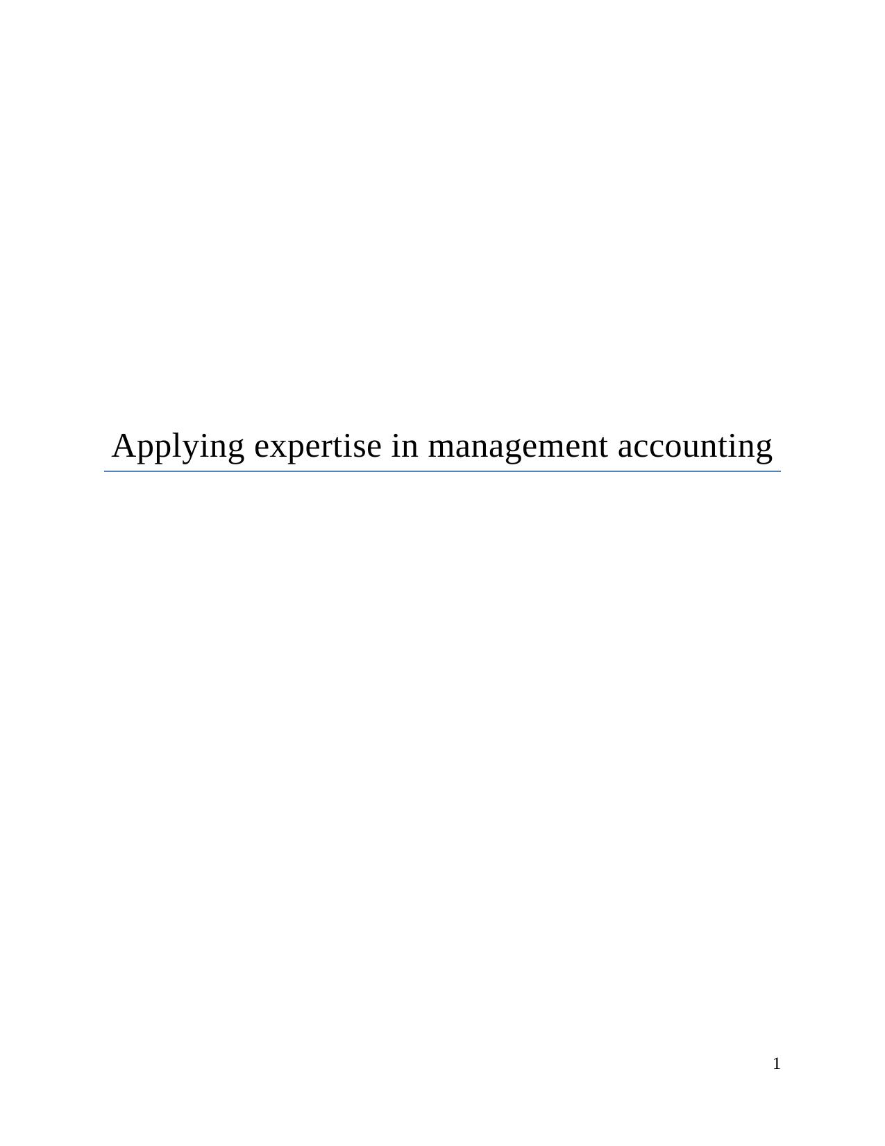 Applying Expertise in Management Accounting_1