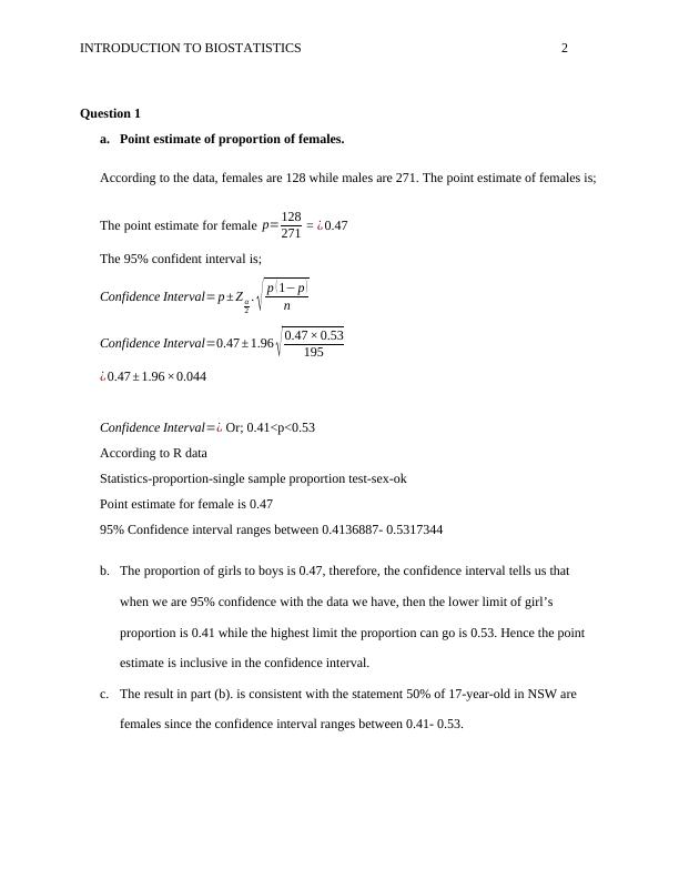 Introduction to Biostatistics: Assignment 2 Solutions_2