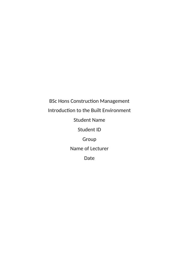 Introduction to the Built Environment and Construction Management_1