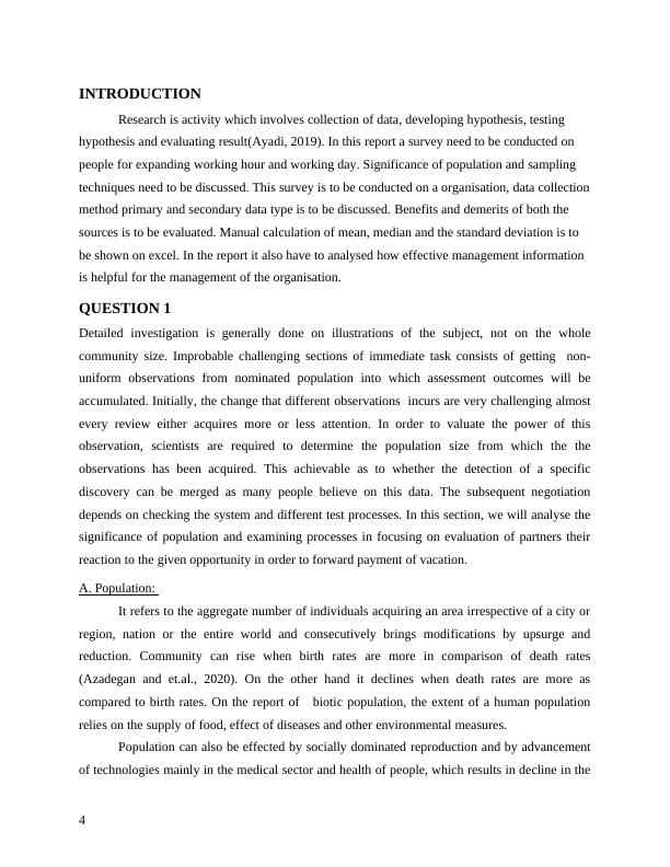 Business Analysis: Population, Sampling Techniques, Primary And 