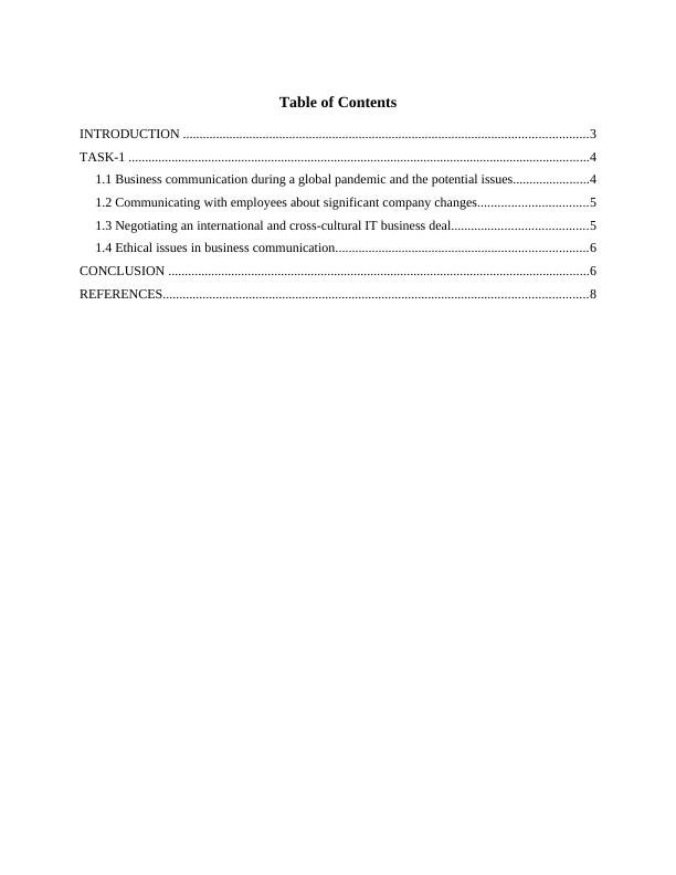 Business Communication during Global Pandemic and Negotiating Cross ...