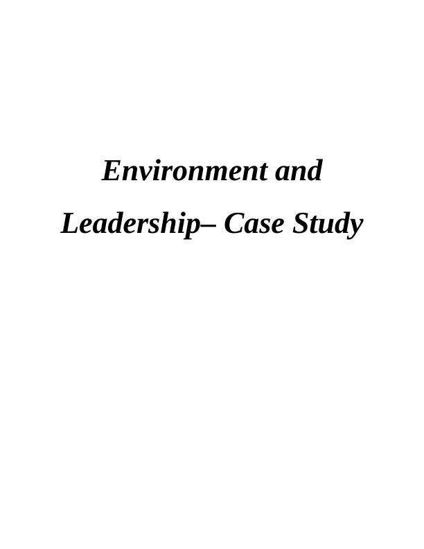 case study on business environment pdf