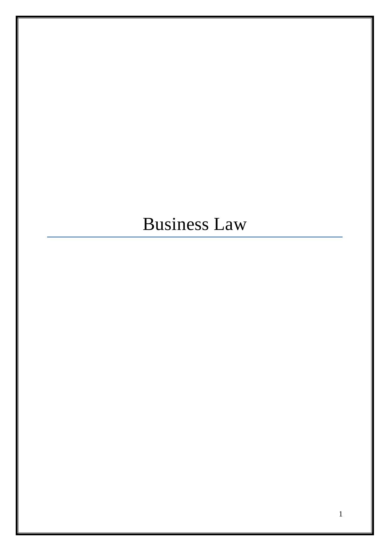 Business Law Analysis and Legal Solutions_1