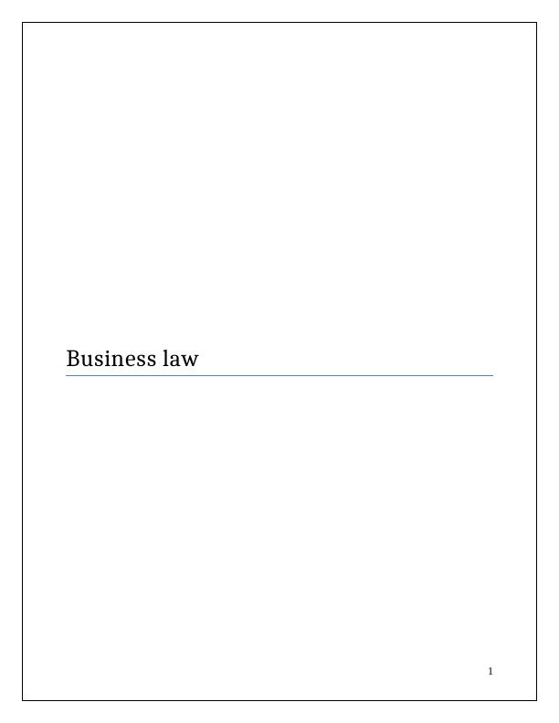 Business Law Analysis in the United Kingdom_1