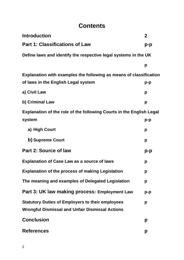 Business Law: Legal System, Classification, Sources, and UK Law Making Process_2