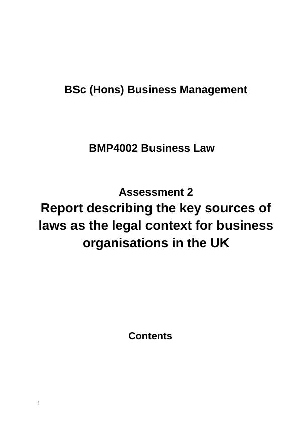 Nature, Formation and Management of Business Organizations in the UK_1