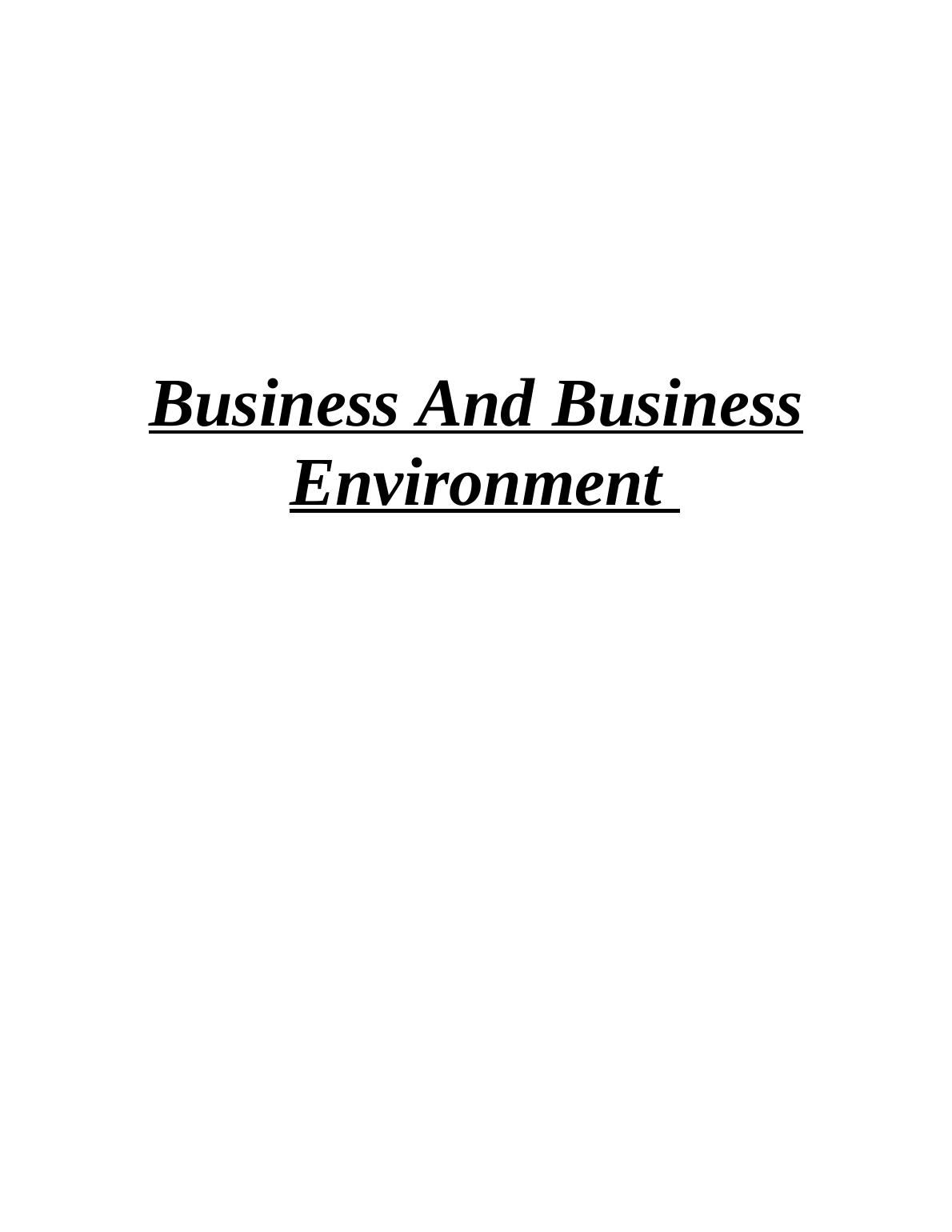 Analysis of Cadbury Company in Business Environment