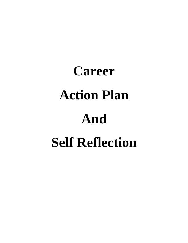 Career Action Plan and Self Reflection in Retail Industry_1