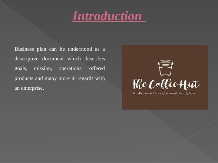 coffee hut business plan