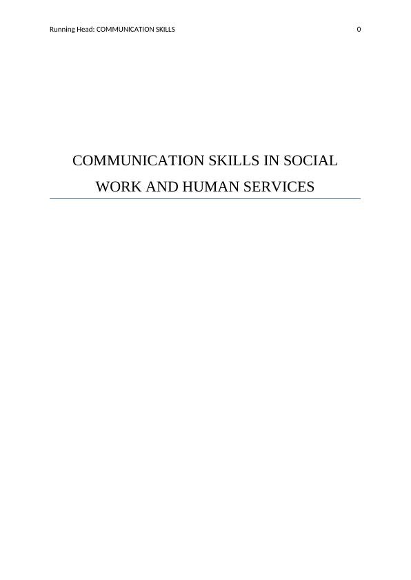 communication skills in social work essay