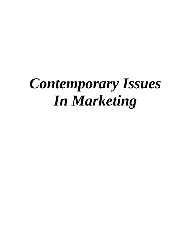 Contemporary Issues in Marketing: Rent-A-Car Case Study_1